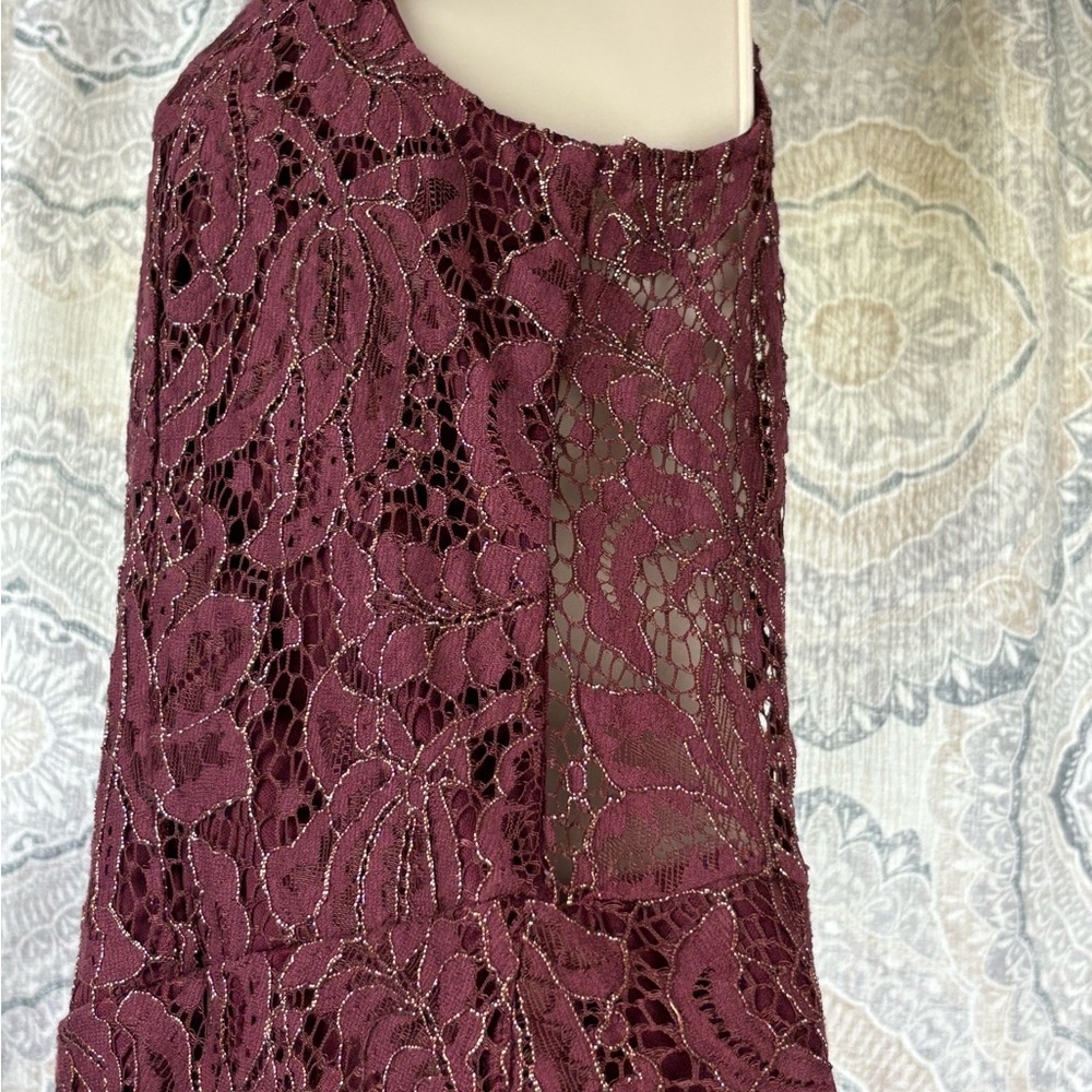 Charlotte Russe  Burgundy A-line Romper - Picture 8 of 12
